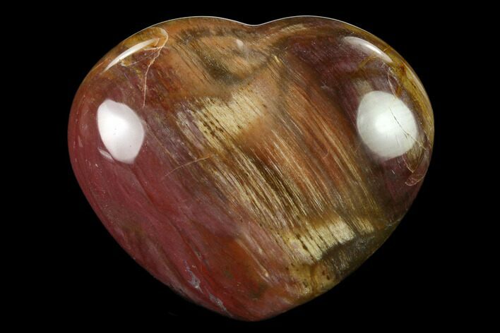 Polished Triassic Petrified Wood Heart - Madagascar #139970